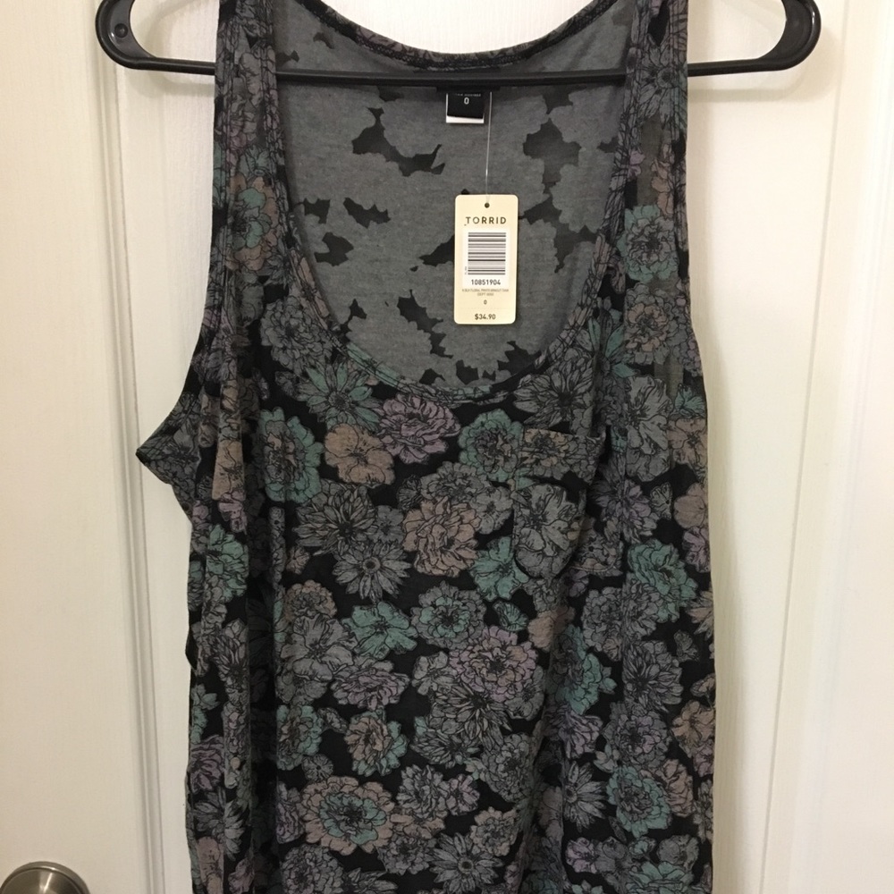 Torrid floral burnout tank